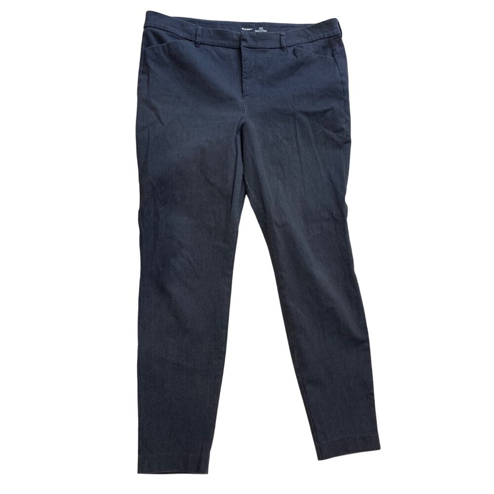 Old Navy High Rise Pixie Pants Women's Size 16 Gray Cotton‎ Secret Slim Pockets